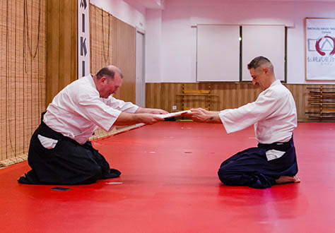 niños pracicando aikido