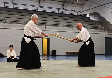 niños pracicando aikido