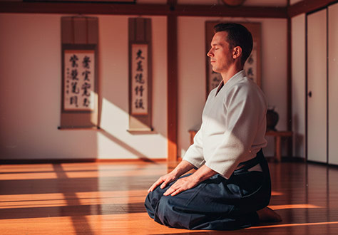 niños pracicando aikido